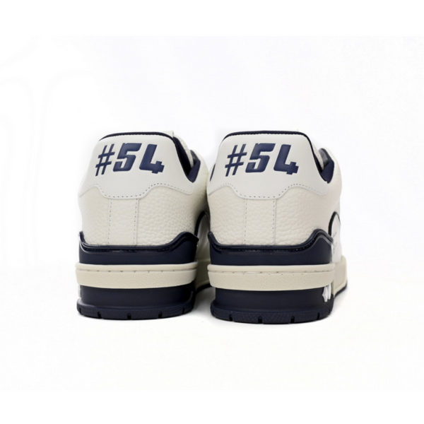 L.V Trainer #54 Signature White Dark Blue Sports Shoe