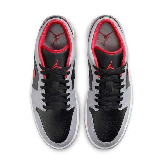 Air Jordan 1 Low 'Black Light Smoke Grey Gym Red