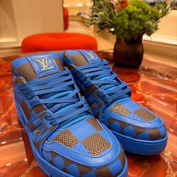 The fist LV Trainer Sneaker designed by Pharell Williams