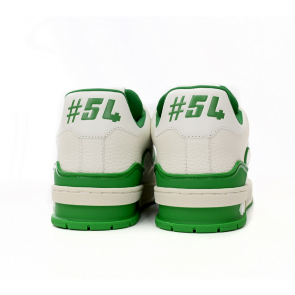 L.V Trainer #54 Signature White Green Sports Shoe